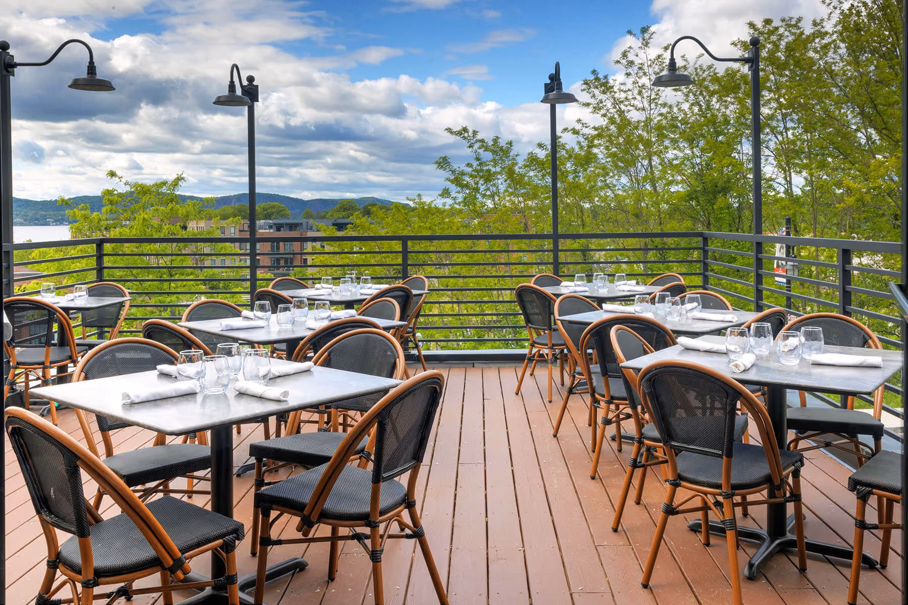 Rooftop dining table